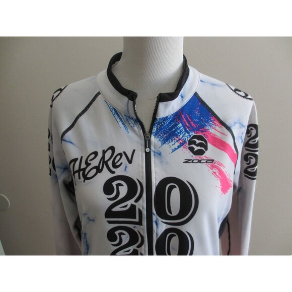 Zoca Womens Long Sleeve Cycling Jersey 2020 With Full Zip & Graphic Design XL - Picture 2 of 7